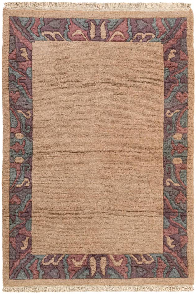 Detail image of 3' 11 x 5' 9 Hand Knotted Tibet Wool Rug