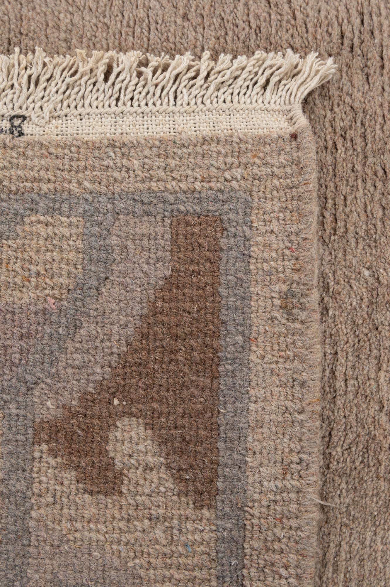 4' 3 x 6' 1 Hand Knotted Tibet Wool Rug