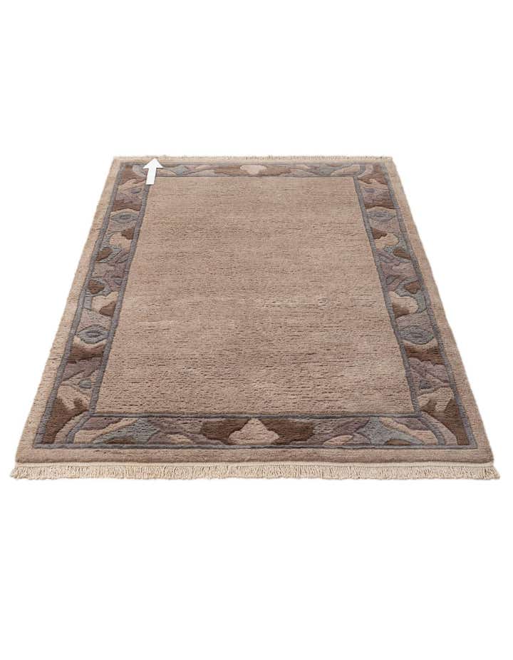 4' 3 x 6' 1 Hand Knotted Tibet Wool Rug