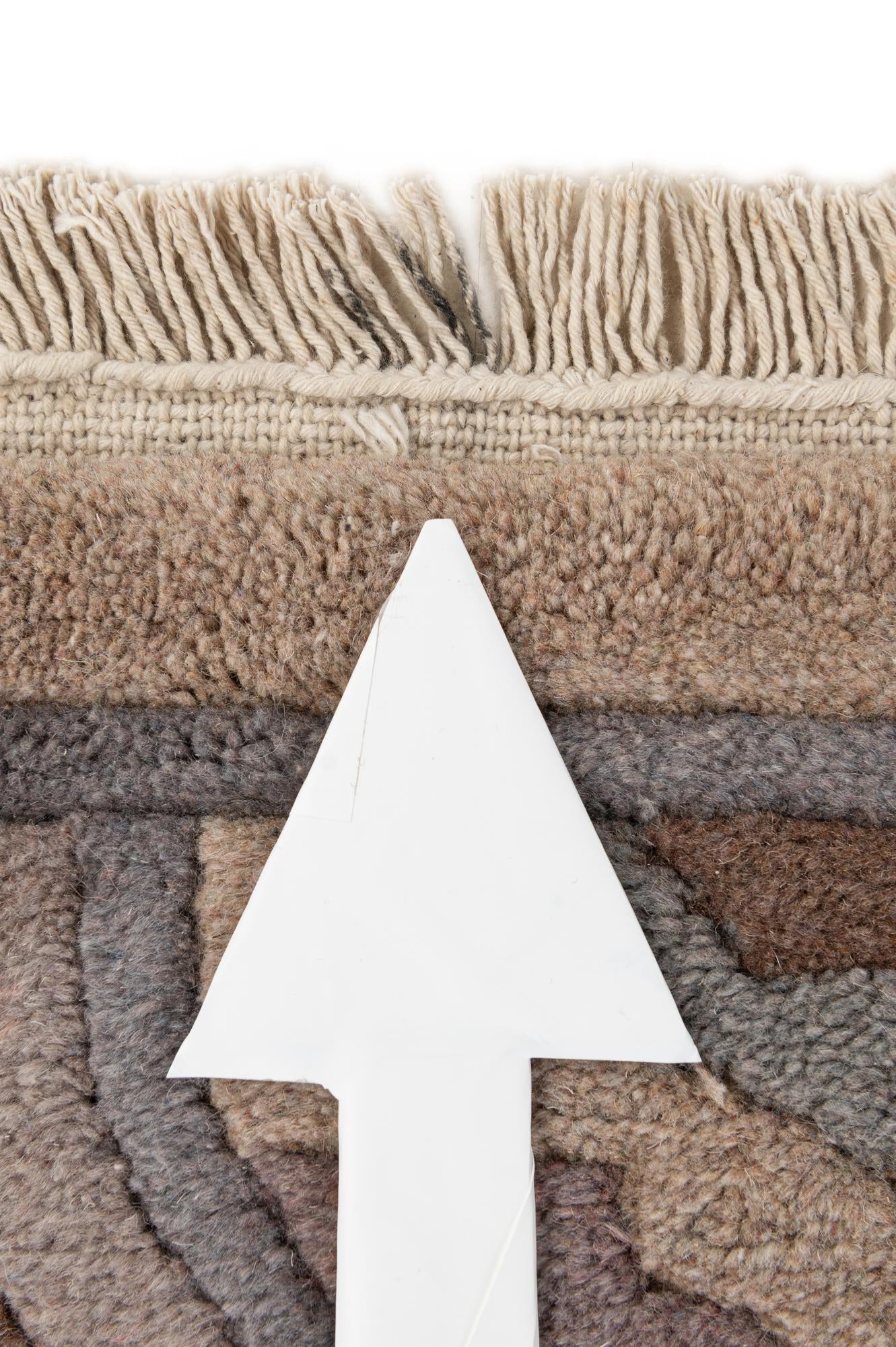 4' 3 x 6' 1 Hand Knotted Tibet Wool Rug