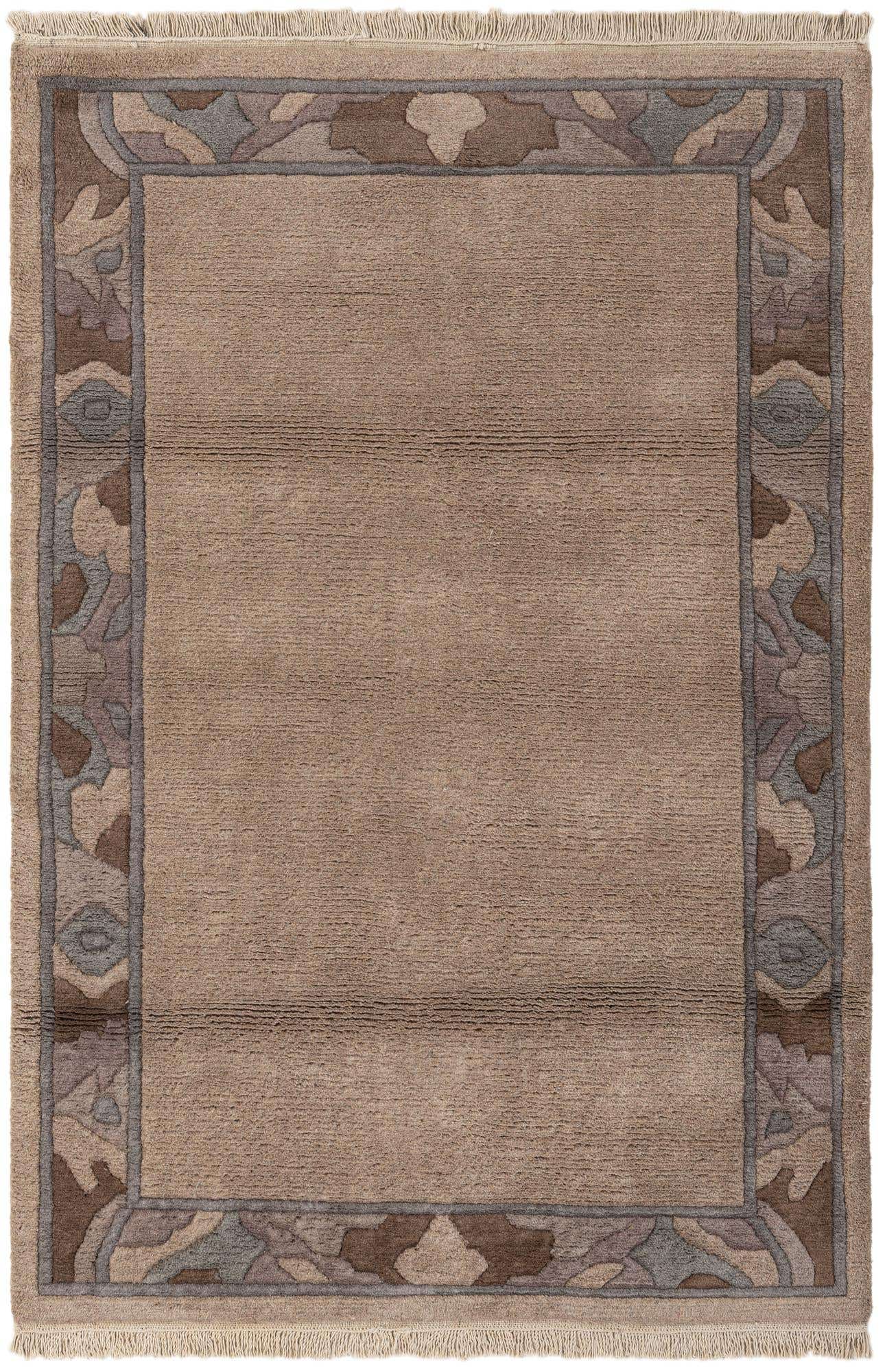 4' 3 x 6' 1 Hand Knotted Tibet Wool Rug