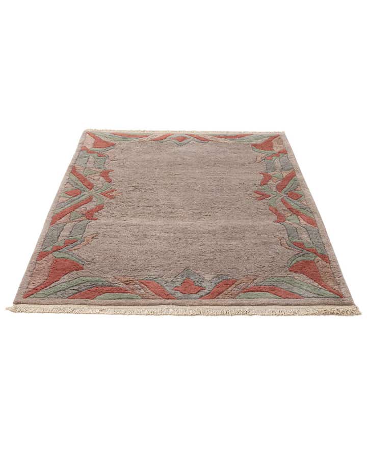 3' 11 x 5' 10 Hand Knotted Tibet Wool Rug