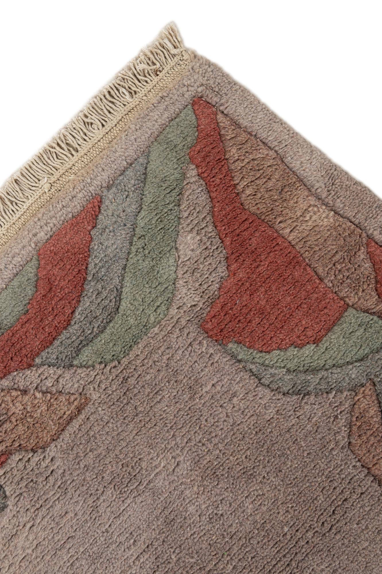 3' 11 x 5' 10 Hand Knotted Tibet Wool Rug