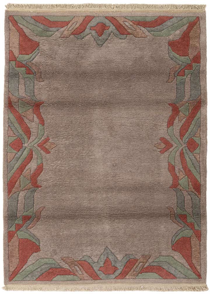 3' 11 x 5' 10 Hand Knotted Tibet Wool Rug