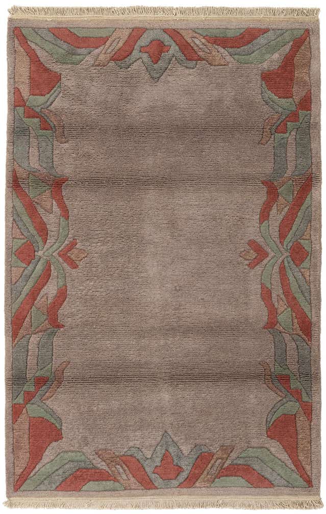 3' 11 x 5' 10 Hand Knotted Tibet Wool Rug