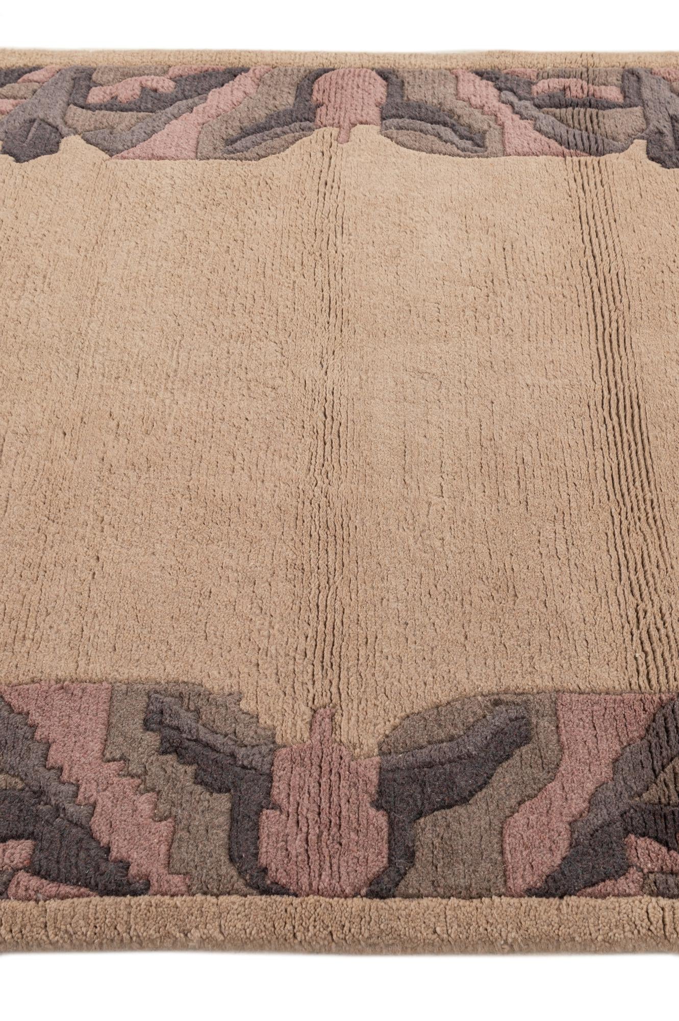 4' 2 x 5' 10 Hand Knotted Tibet Wool Rug