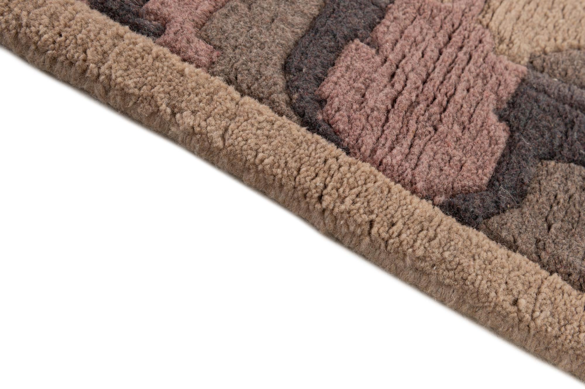 4' 2 x 5' 10 Hand Knotted Tibet Wool Rug