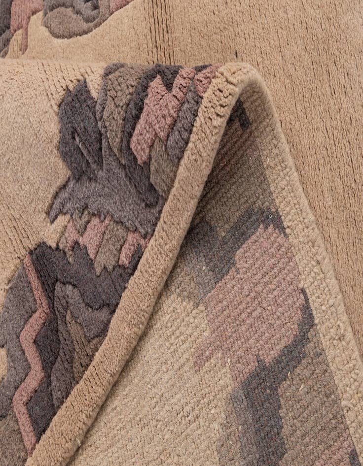 Detail image of 4' 2 x 5' 10  Hand Knotted Tibet Wool Rug