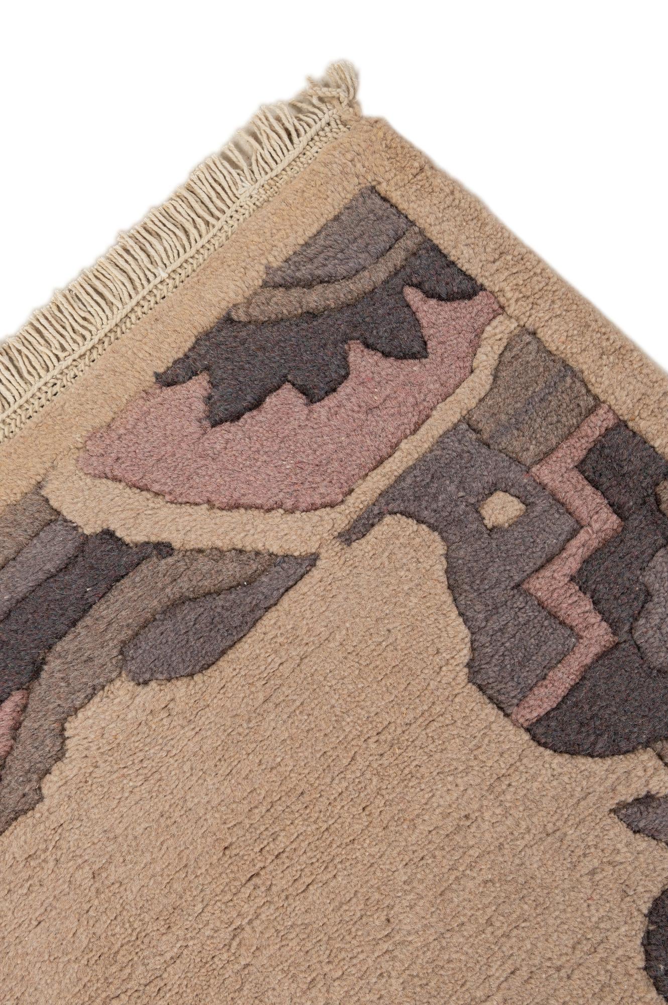 4' 2 x 5' 10 Hand Knotted Tibet Wool Rug