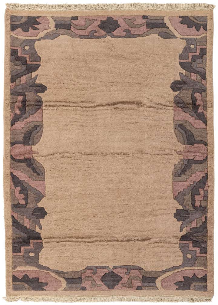 4' 2 x 5' 10 Hand Knotted Tibet Wool Rug