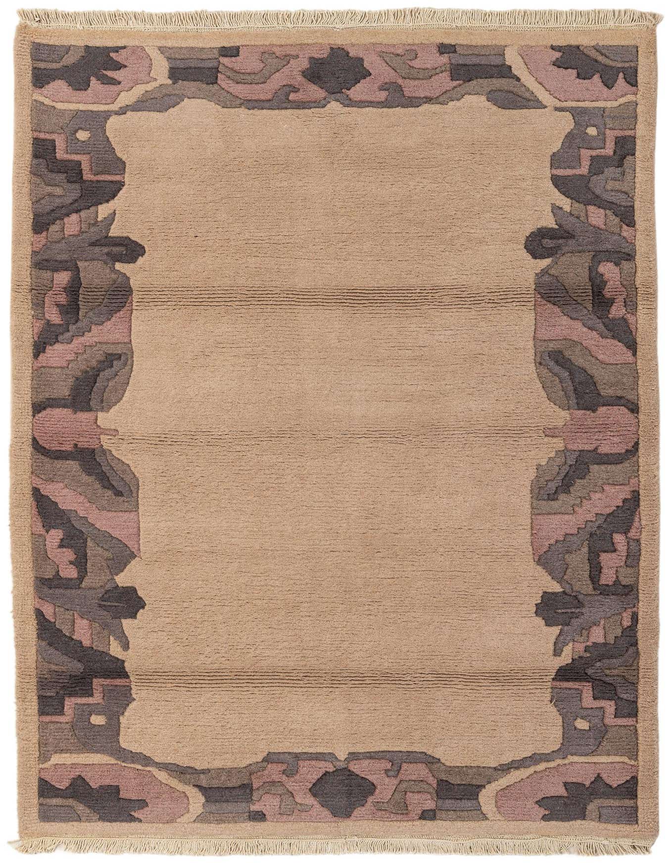 4' 2 x 5' 10 Hand Knotted Tibet Wool Rug