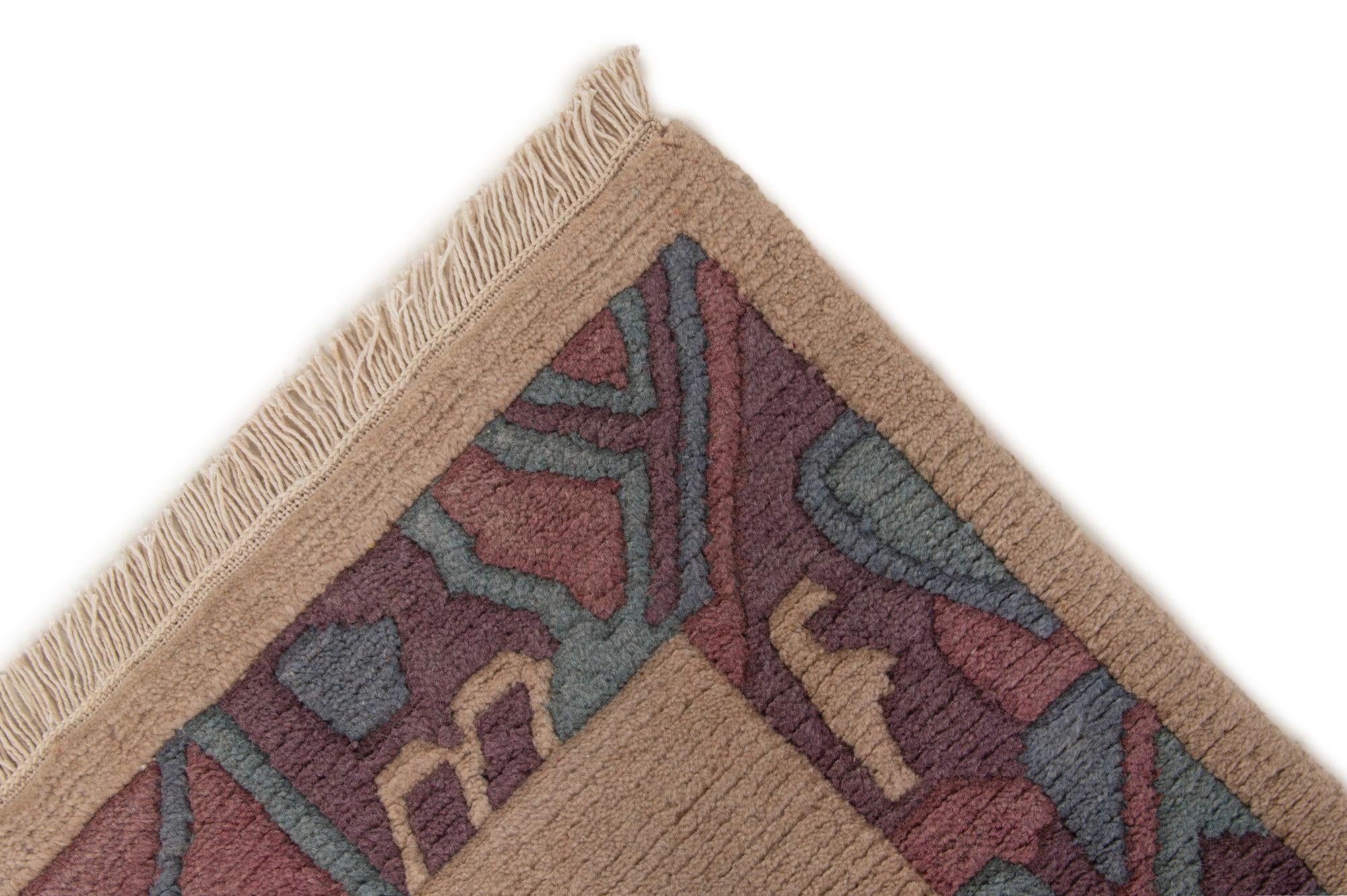 3' 11 x 5' 11 Hand Knotted Tibet Wool Rug