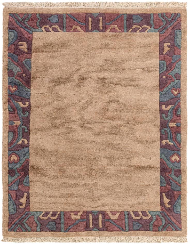 Detail image of 3' 11 x 5' 11 Hand Knotted Tibet Wool Rug