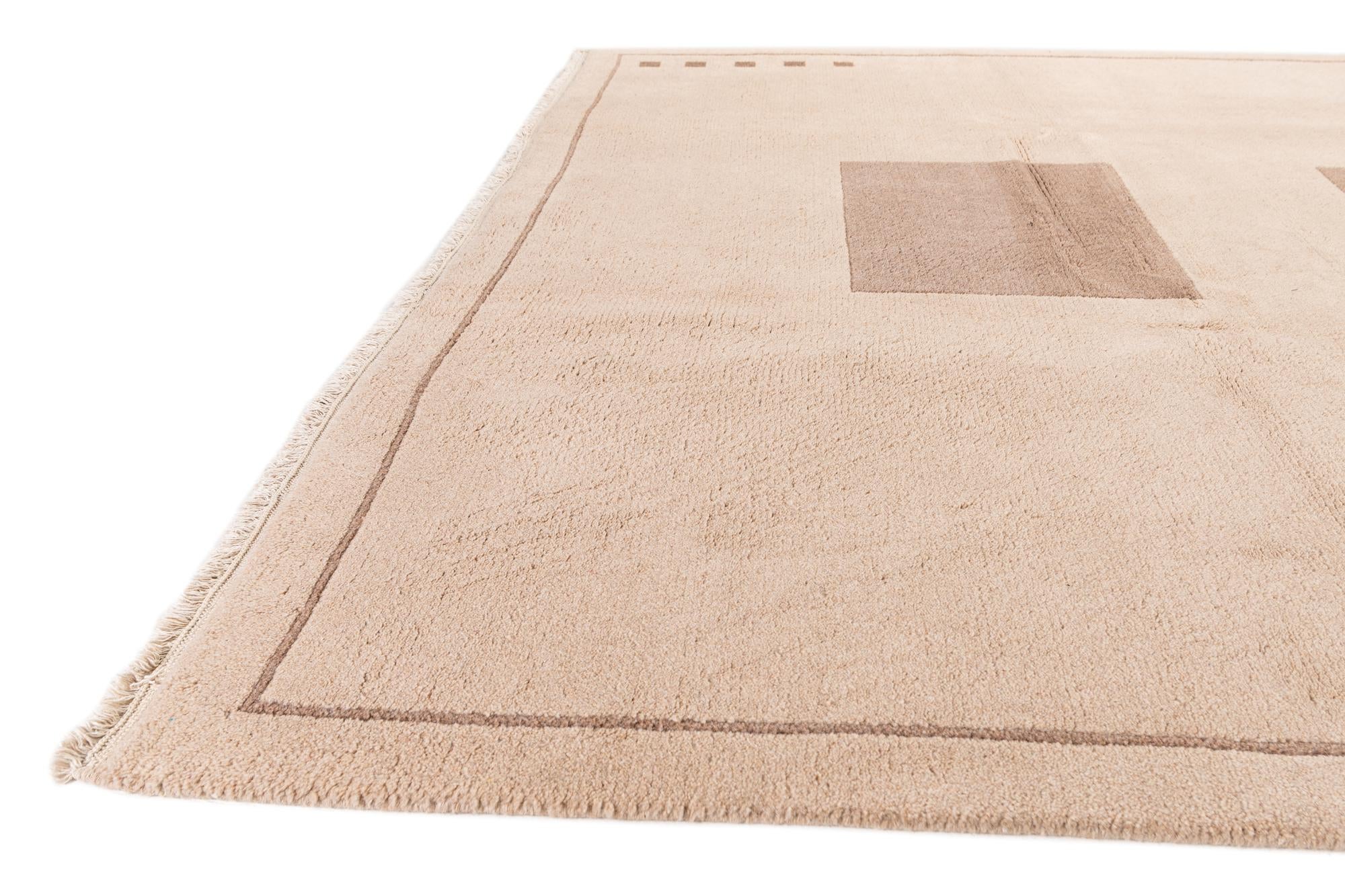8' 1 x 11' 5 Hand Knotted Tibet Wool Rug