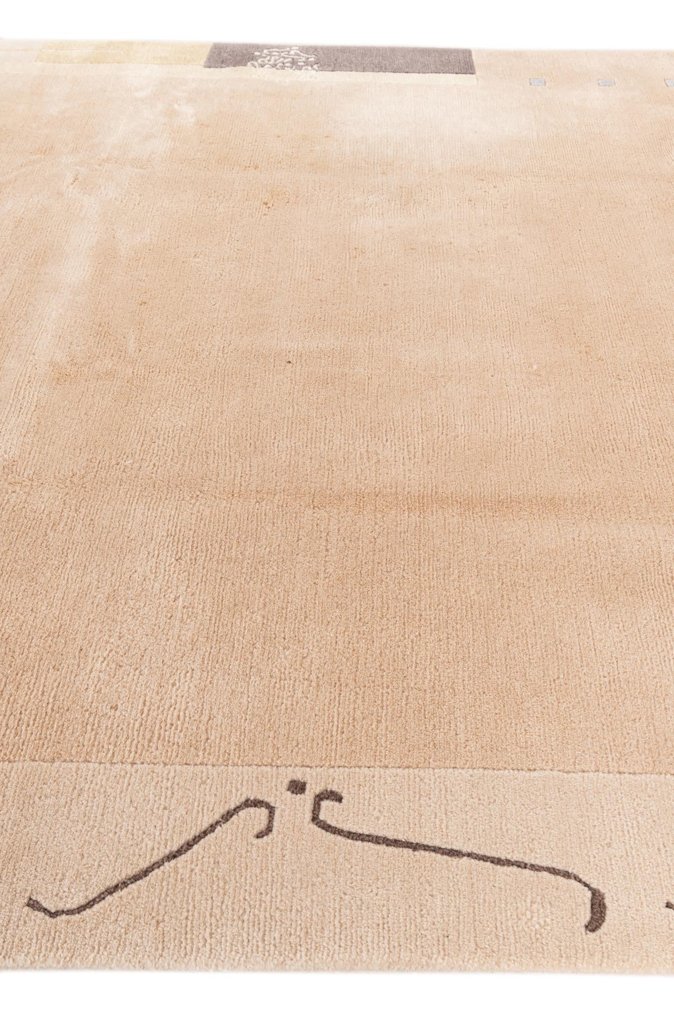6' 7 x 9' 7 Hand Knotted Tibet Wool Rug