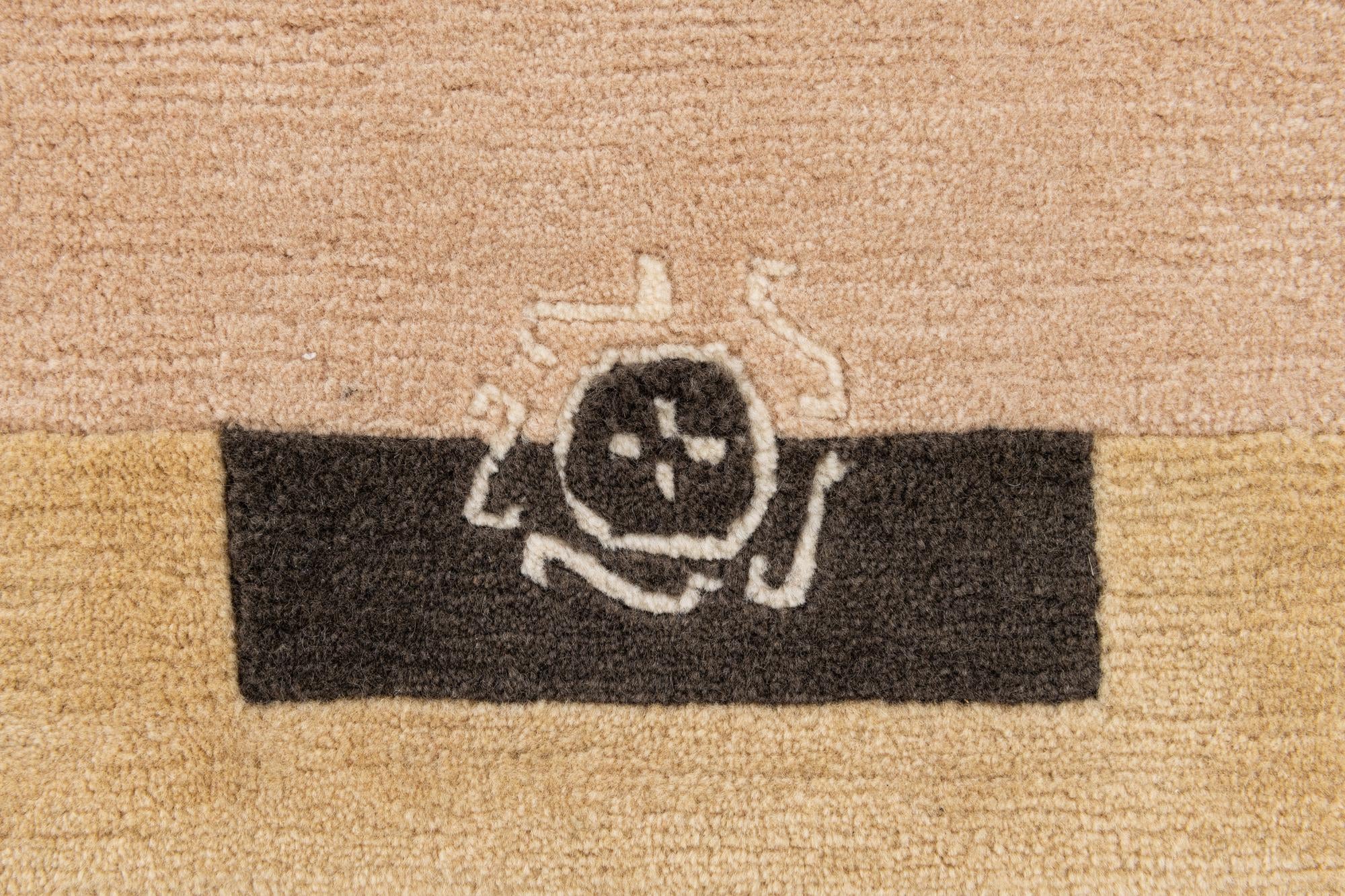 6' 7 x 9' 7 Hand Knotted Tibet Wool Rug
