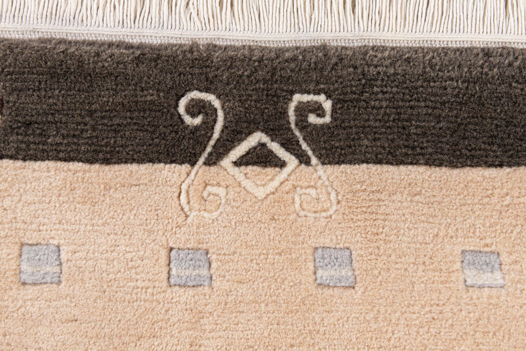6' 7 x 9' 7 Hand Knotted Tibet Wool Rug