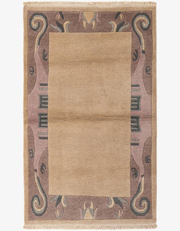 3' 2 x 5' 4 Hand Knotted Tibet Wool Rug