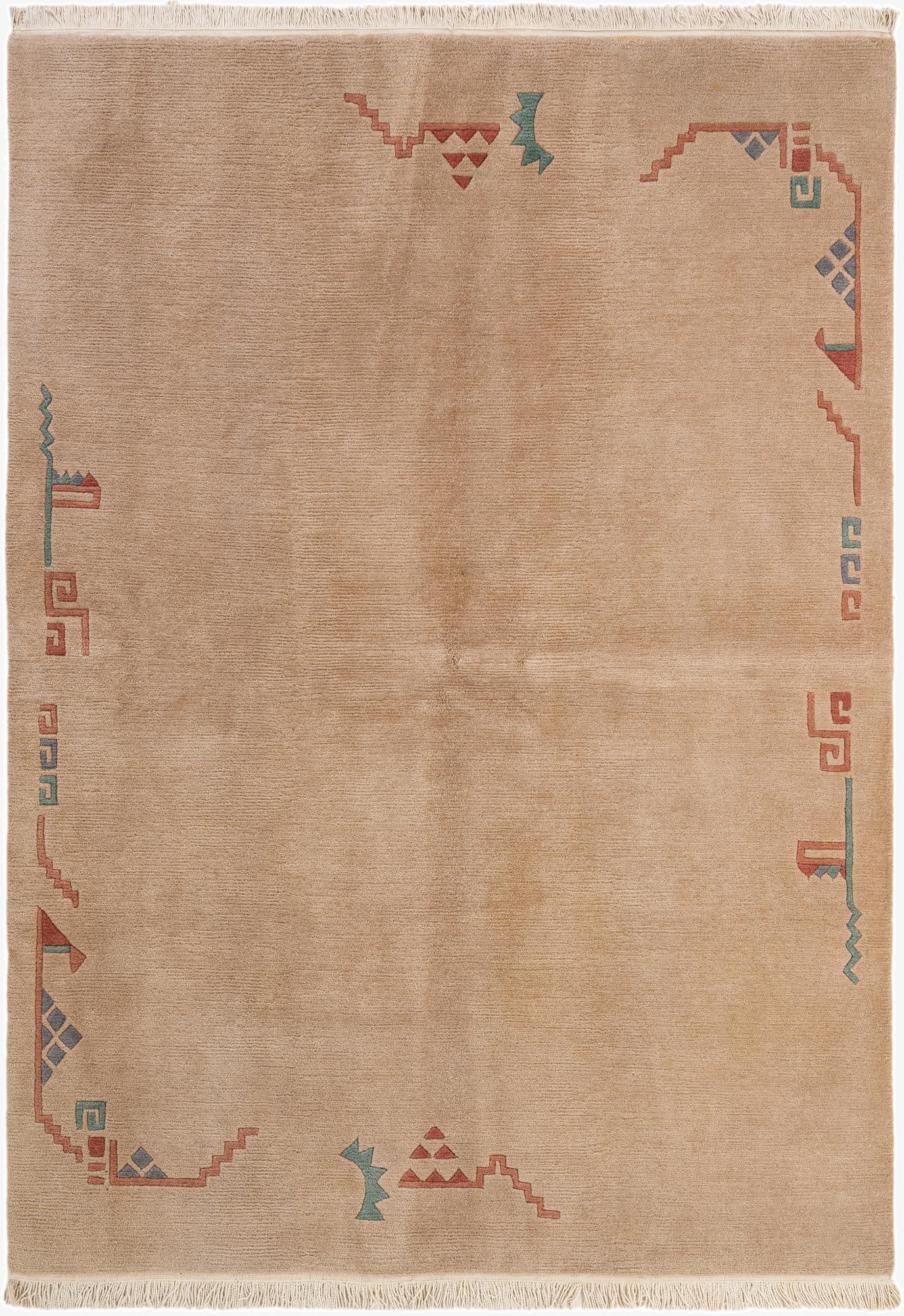 5' 9 x 7' 11  Hand Knotted Tibet Wool Rug