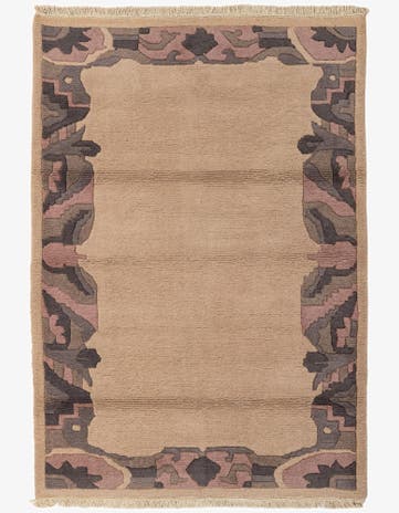 4' 2 x 5' 10 Hand Knotted Tibet Wool Rug