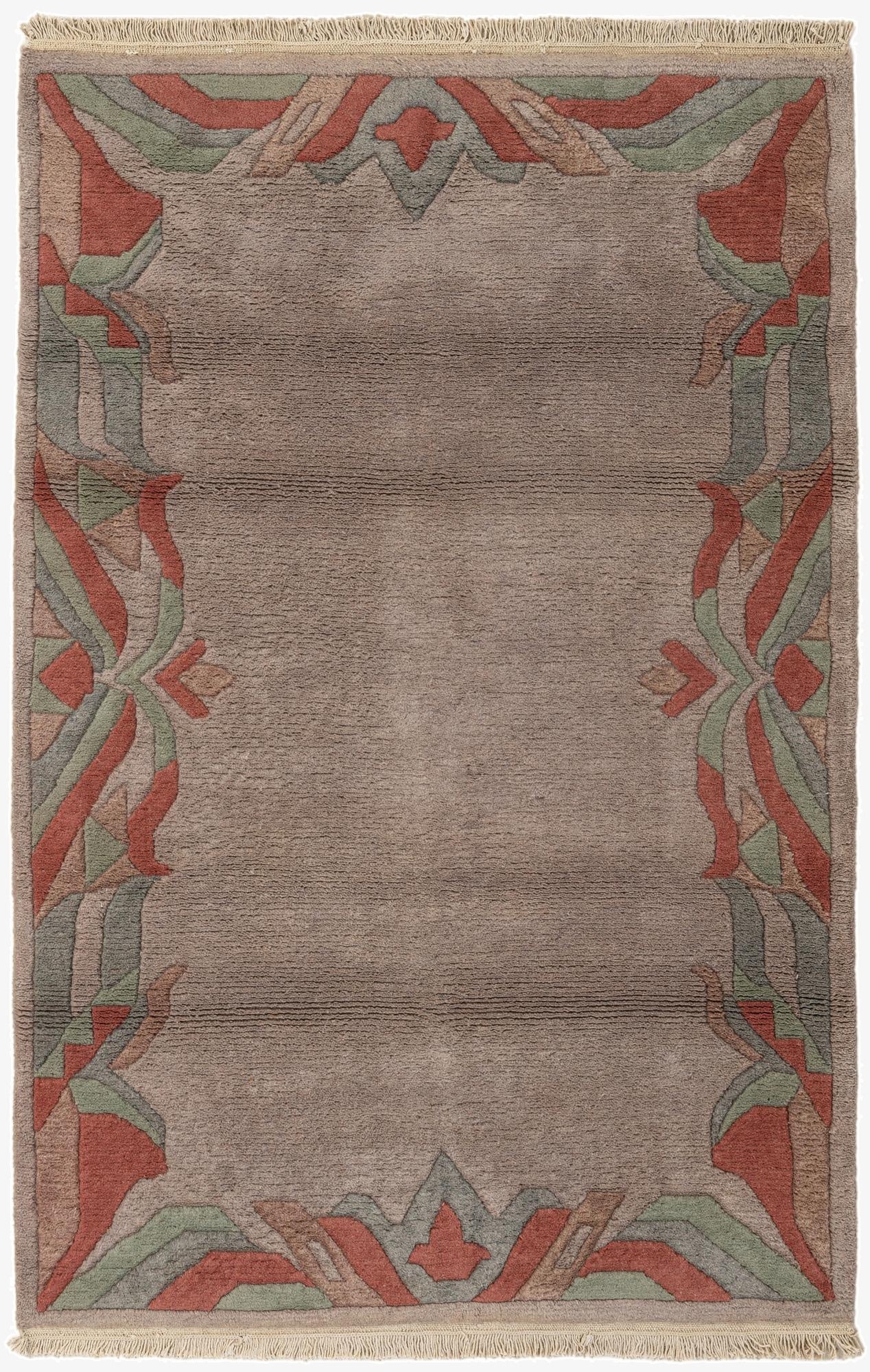 3' 11 x 5' 10  Hand Knotted Tibet Wool Rug