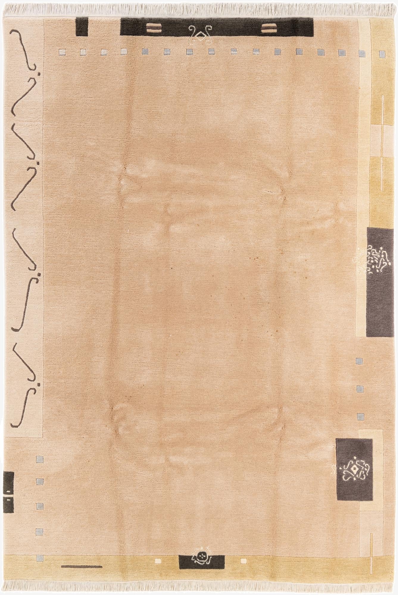 6' 7 x 9' 7  Hand Knotted Tibet Wool Rug