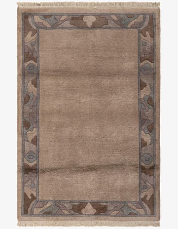 4' 3 x 6' 1 Hand Knotted Tibet Wool Rug