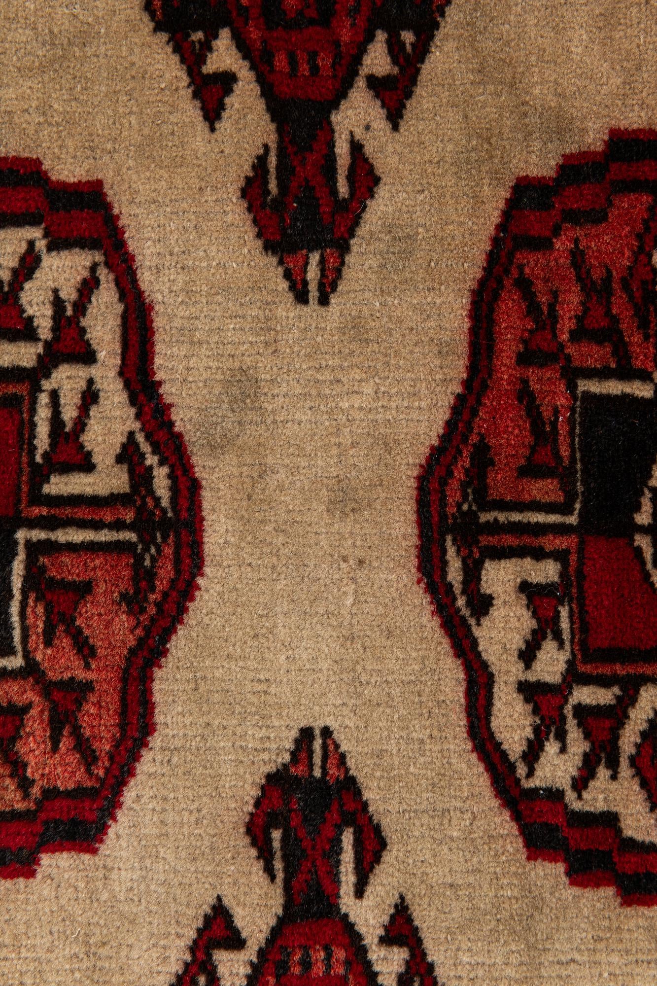 4' 2 x 5' 9 Hand Knotted Torkaman Persian Wool Rug