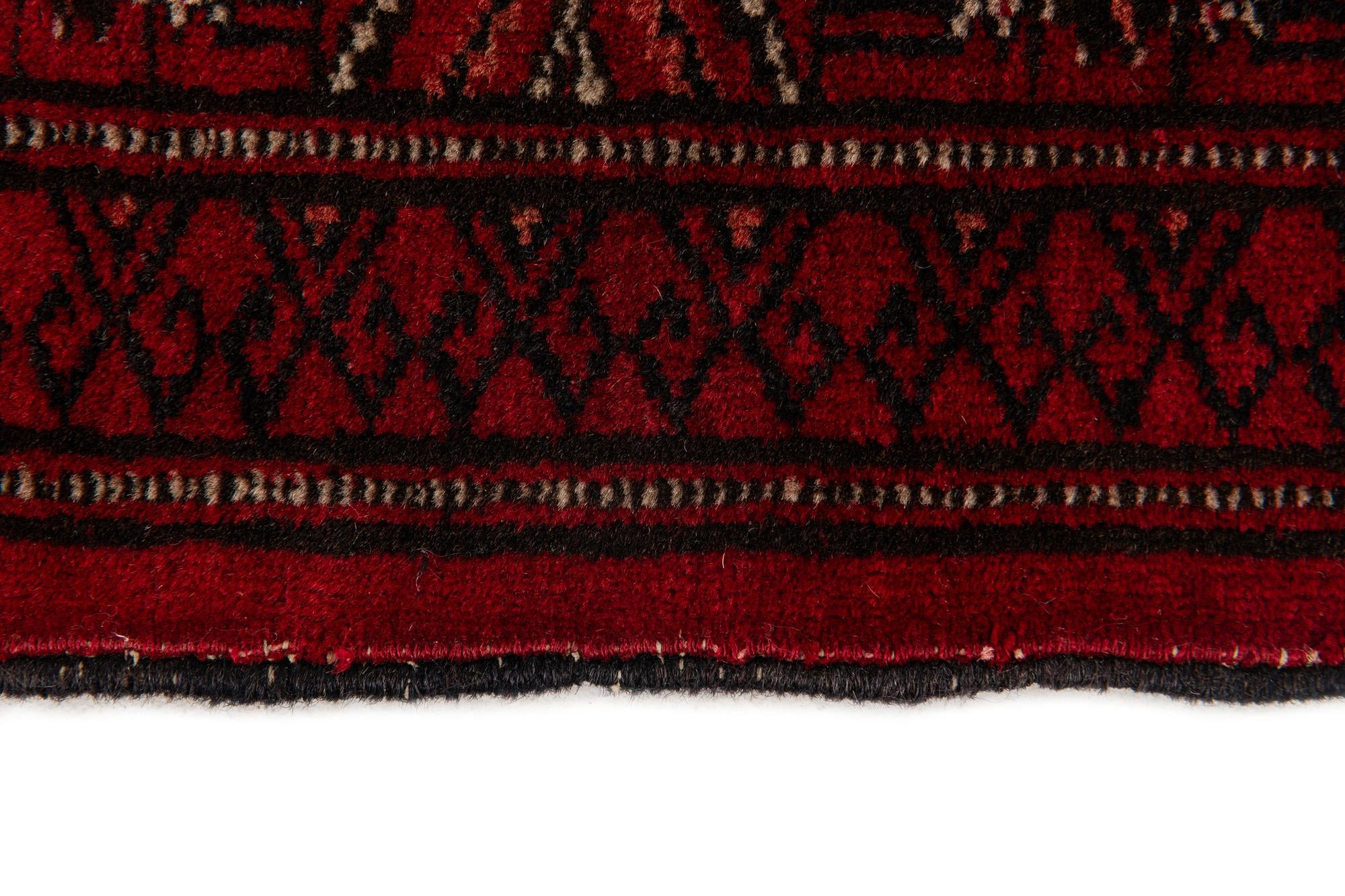 4' 2 x 5' 9 Hand Knotted Torkaman Persian Wool Rug