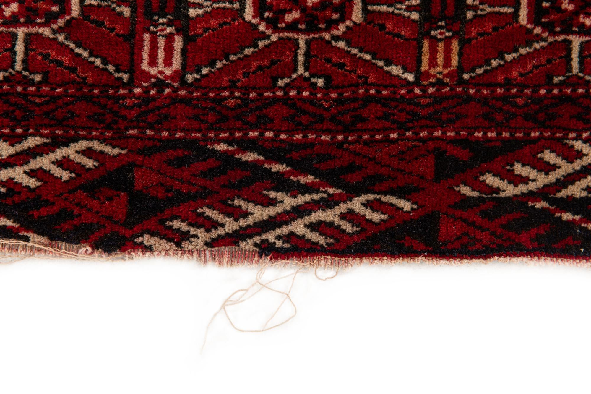 4' 2 x 5' 9 Hand Knotted Torkaman Persian Wool Rug