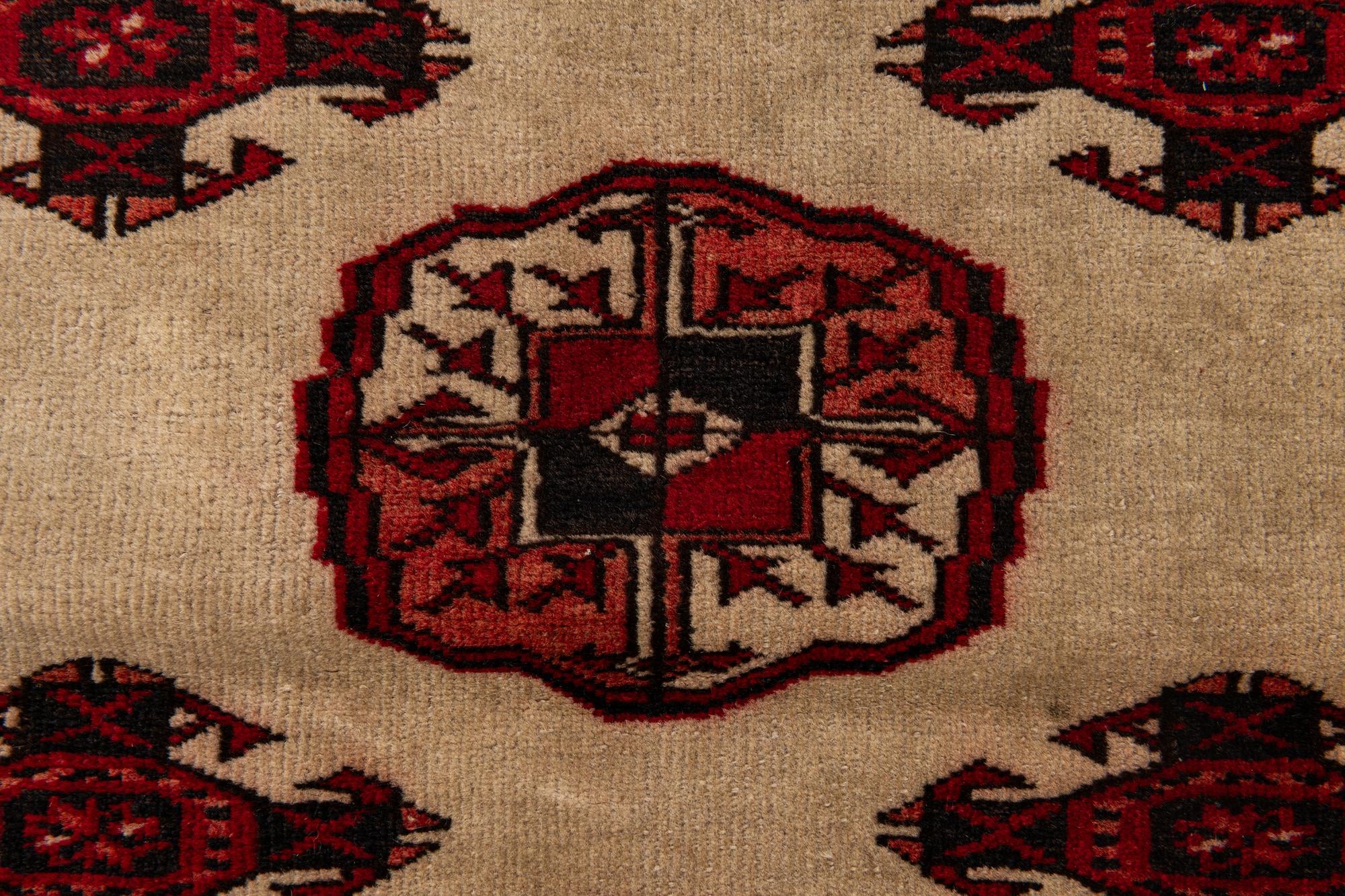 4' 2 x 5' 9 Hand Knotted Torkaman Persian Wool Rug
