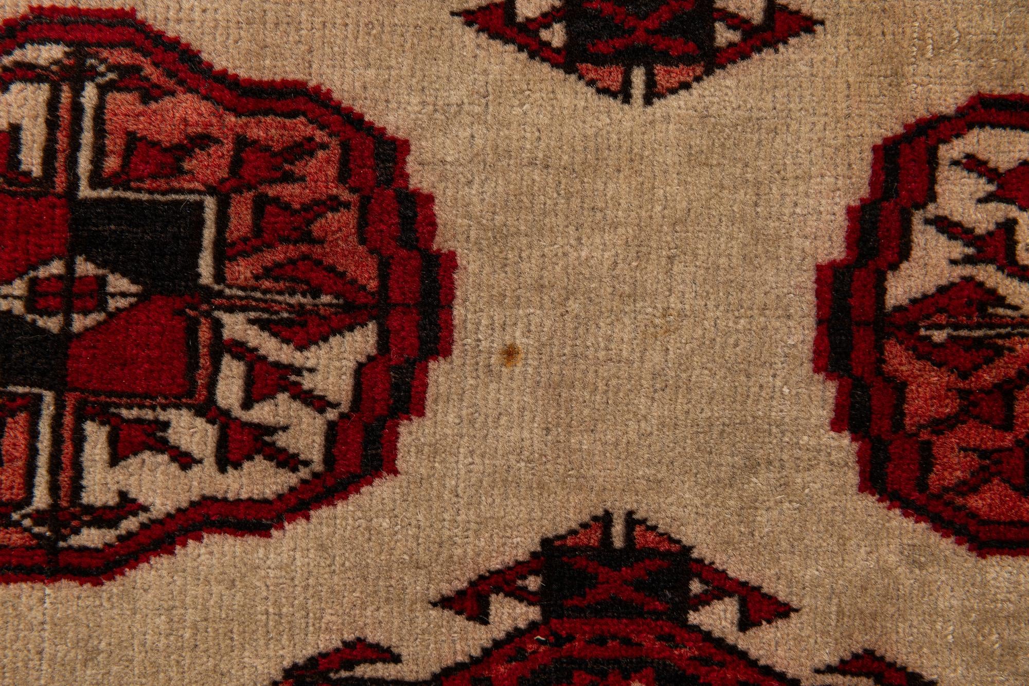 4' 2 x 5' 9 Hand Knotted Torkaman Persian Wool Rug