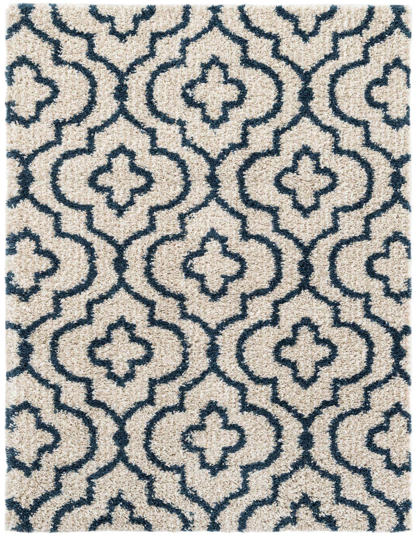 5' 3 x 7' 8 Trellis Shag Rug