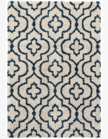 5' 3 x 7' 8 Trellis Shag Rug