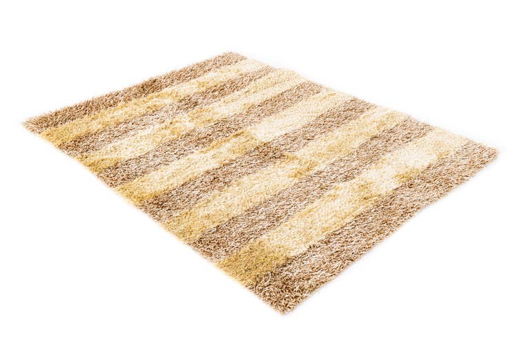 Detail image of 5' x 6' 8 Hand Knotted Two-Tone Shag Rug