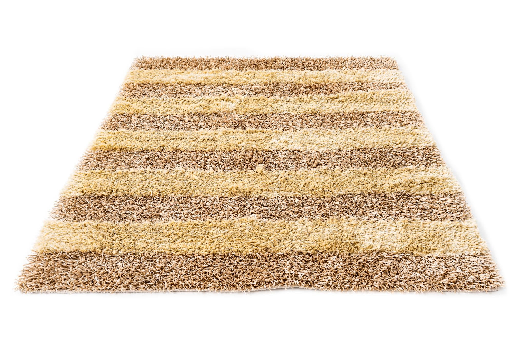 5' x 6' 8 Hand Knotted Two-Tone Shag Rug