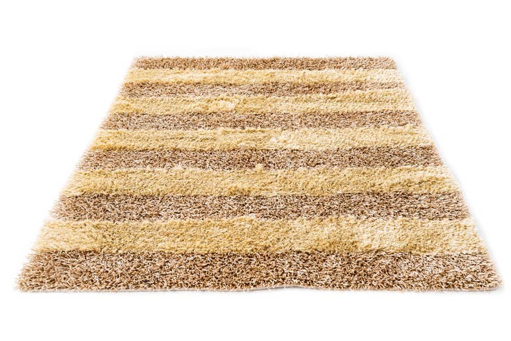 Detail image of 5' x 6' 8 Hand Knotted Two-Tone Shag Rug