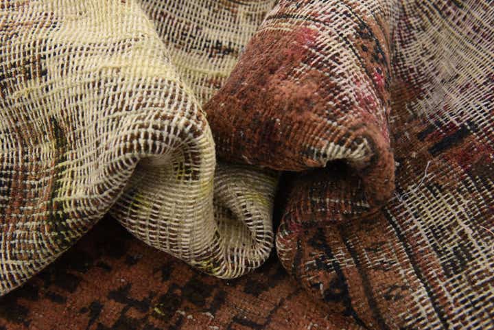 4' 3 x 6' 4 Hand Knotted Ultra Vintage Persian Wool Rug