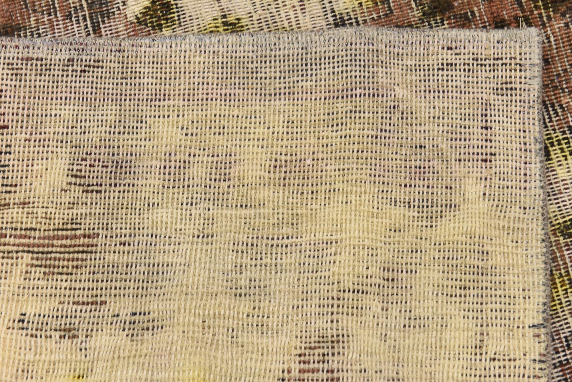 4' 3 x 6' 4 Hand Knotted Ultra Vintage Persian Wool Rug