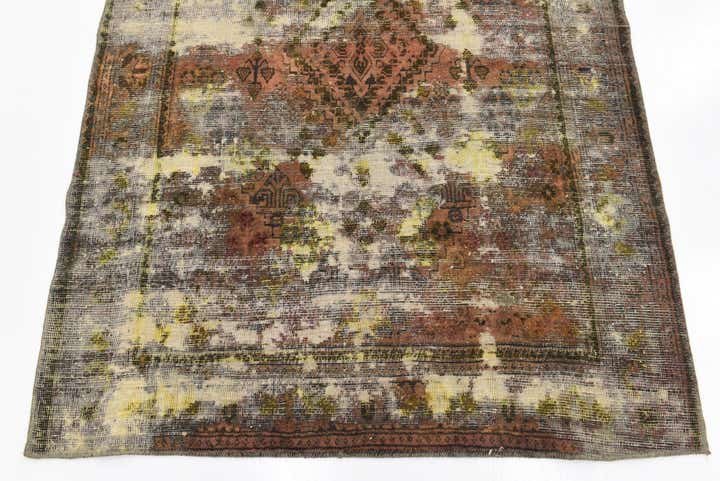 4' 3 x 6' 4 Hand Knotted Ultra Vintage Persian Wool Rug