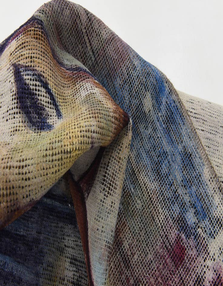 Detail image of 3' 2 x 4' 7  Hand Knotted Ultra Vintage Persian Wool Rug