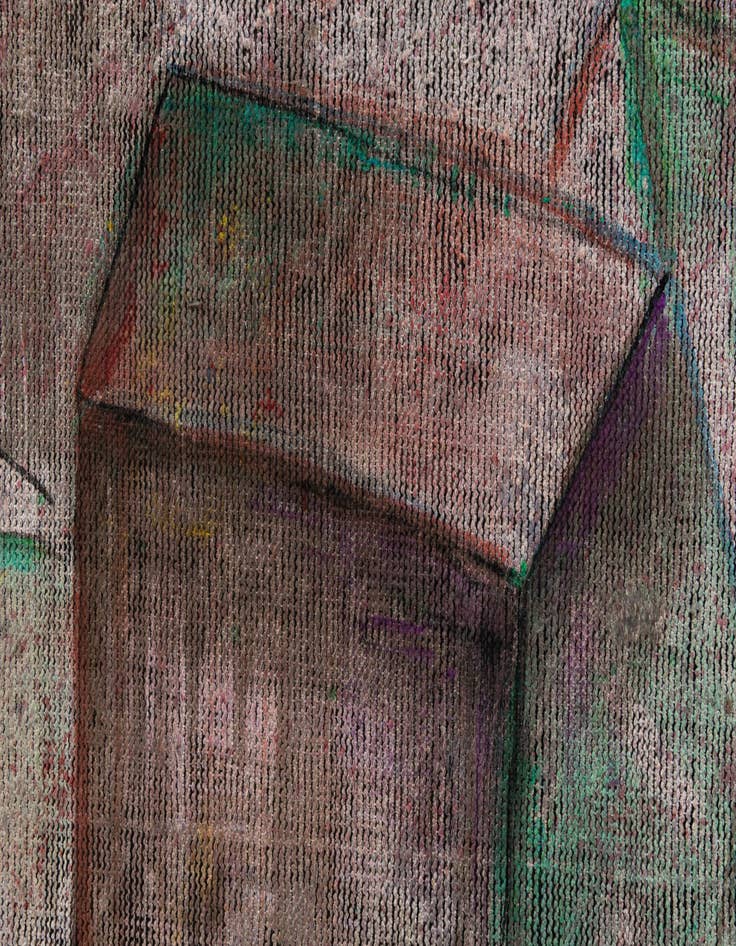 Detail image of 3' 9 x 6' 5  Hand Knotted Ultra Vintage Persian Wool Rug