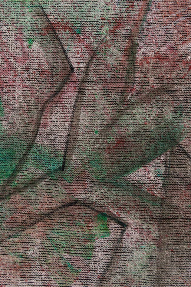 Detail image of 3' 9 x 6' 5 Hand Knotted Ultra Vintage Persian Wool Rug