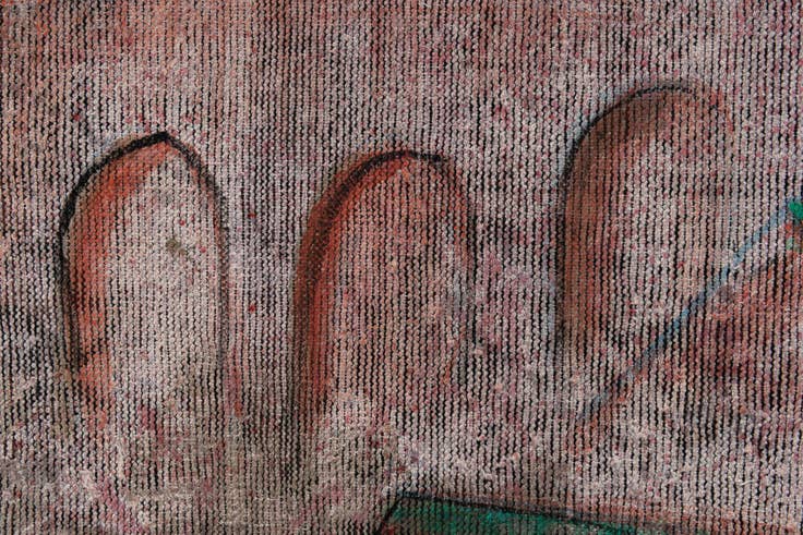 Detail image of 3' 9 x 6' 5 Hand Knotted Ultra Vintage Persian Wool Rug