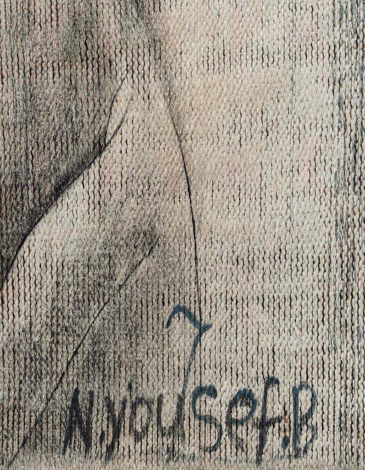 Detail image of 3' 4 x 5' 6  Hand Knotted Ultra Vintage Persian Wool Rug