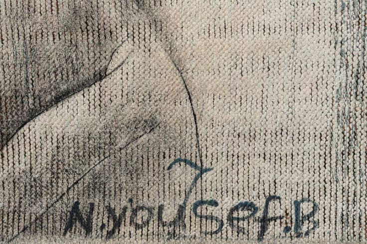 Detail image of 3' 4 x 5' 6 Hand Knotted Ultra Vintage Persian Wool Rug