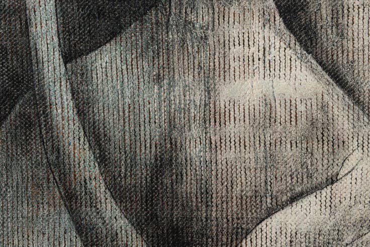 Detail image of 3' 4 x 5' 6 Hand Knotted Ultra Vintage Persian Wool Rug