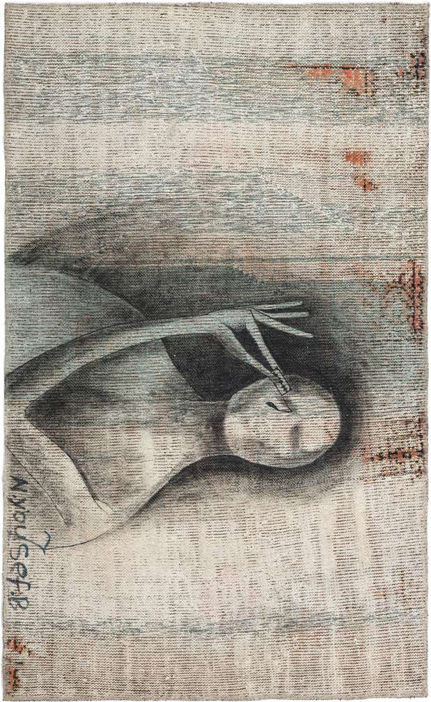 3' 4 x 5' 6 Hand Knotted Ultra Vintage Persian Wool Rug