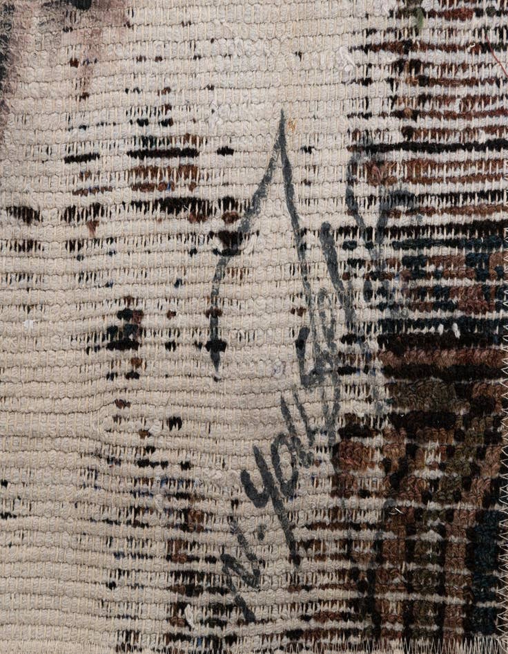 Detail image of 3' 2 x 4' 3  Hand Knotted Ultra Vintage Persian Wool Rug