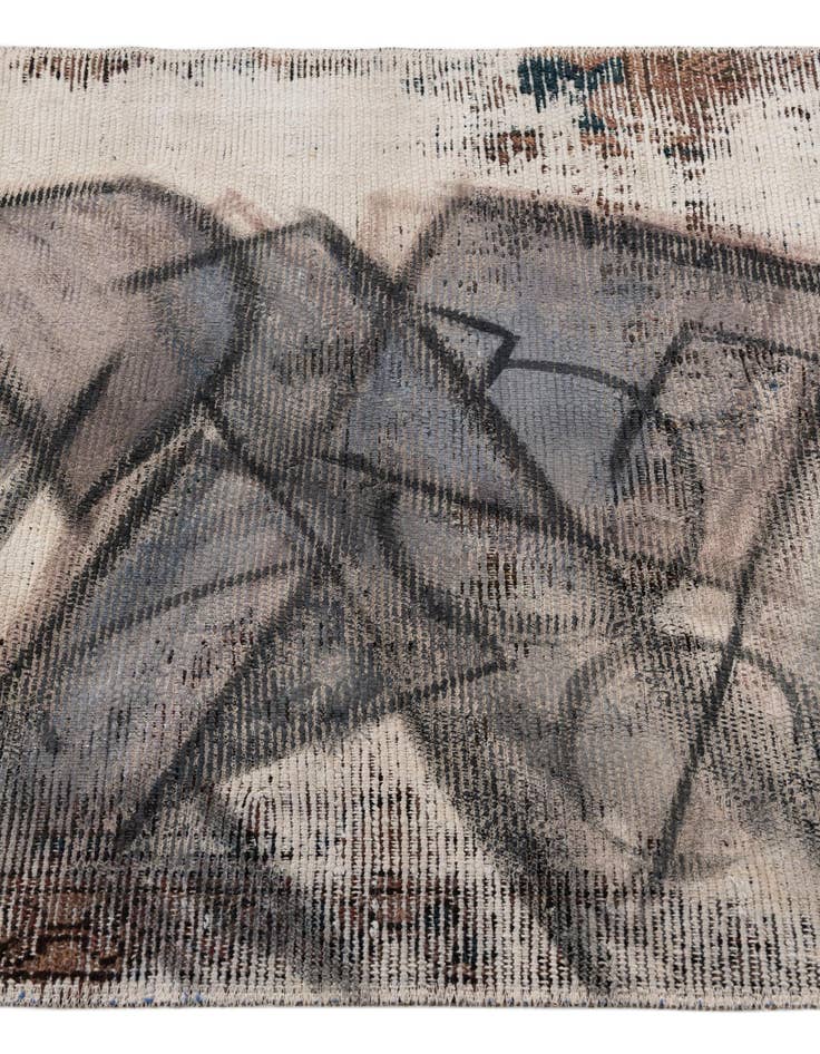 Detail image of 3' 2 x 4' 3  Hand Knotted Ultra Vintage Persian Wool Rug